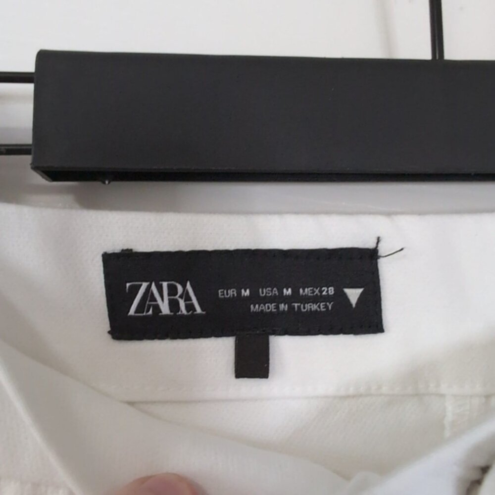 Zara Coastal Beach Pocket Cropped Flare Spring Pants M - Picture 4 of 9